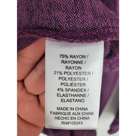 Bobeau Women's Purple Amie waterfall cardigan sweater Size Small - Picture 4 of 5